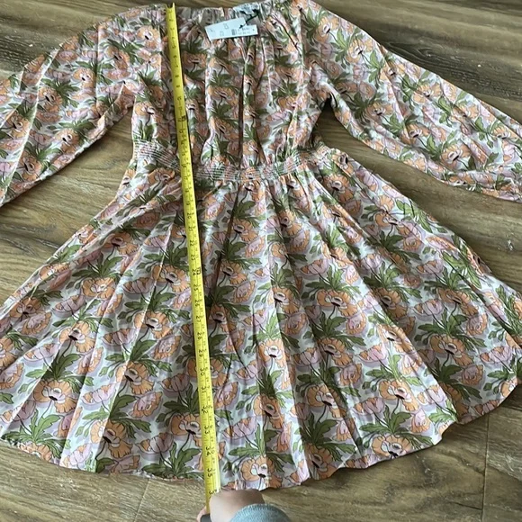 J Crew SMOCKED-WAIST MINI DRESS IN LIBERTY® BUTTERFIELD POPPY FABRIC NWT - Picture 5 of 11